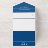 Annapolis MD Chesapeake Bay Map Elegant Navy All In One Uitnodiging (Buitenkant)