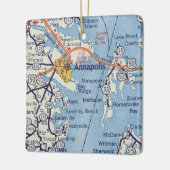 Annapolis MD kaart Keramisch Ornament (Links)