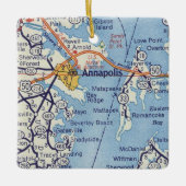 Annapolis MD kaart Keramisch Ornament (Voorkant)