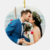 Annapolis MD Kaart Marine Trouwfoto Kerstmis Keramisch Ornament (Achterkant)