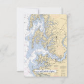 Annapolis MD Semi-formele nautische bruiloft / eve RSVP Kaartje (Achterkant)