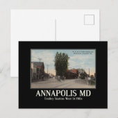 Annapolis MD trolleystation,  geïnspireerd Briefkaart (Voorkant / Achterkant)