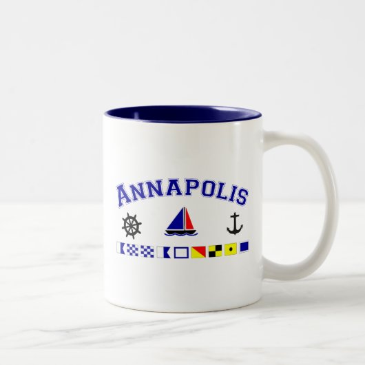 Annapolis, MD Tweekleurige Koffiemok (Rechts)