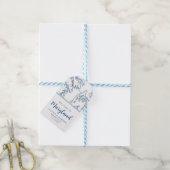 Annapolis minimale moderne marine bruiloft welkom cadeaulabel (Met Touw)