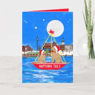 Annapolis Parade of Lights Dogs Christmas Card Bedankkaart