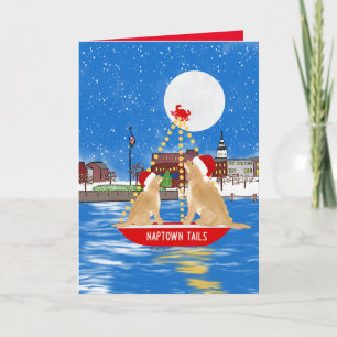 Annapolis Parade of Lights Dogs kerstkaart Bedankkaart