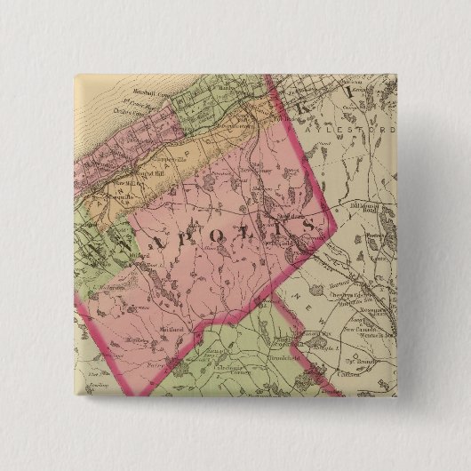 Annapolis, provincie Queens, NS Vierkante Button 5,1 Cm (Voorkant)