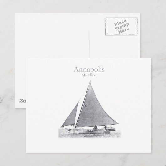 Annapolis Skipjack Briefkaart (Voorkant / Achterkant)