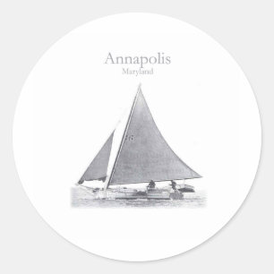 Annapolis Skipjack Ronde Sticker