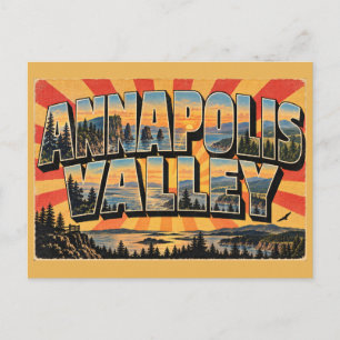 Annapolis Valley NS Kliffen Getijden Bossen Kunst Briefkaart