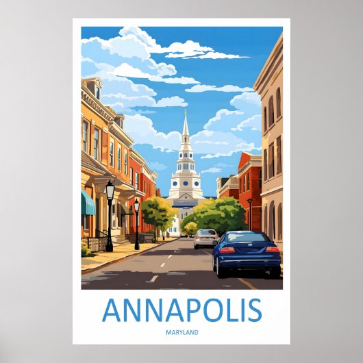 Annapolis Vintage Reisposter Ski Nationaal Park Poster (Voorkant)