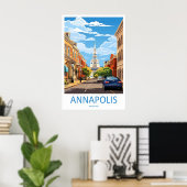 Annapolis Vintage Reisposter Ski Nationaal Park Poster (Thuiskantoor)
