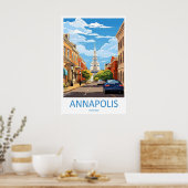 Annapolis Vintage Reisposter Ski Nationaal Park Poster (Keuken)