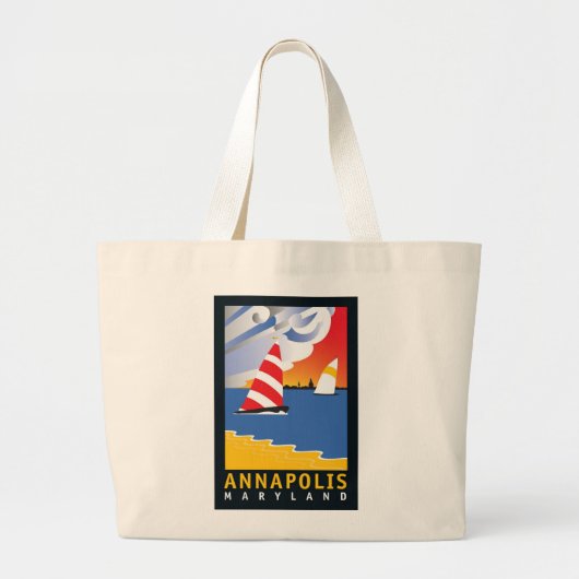 Annapolis, woensdag om 12.00 uur grote tote bag (Voorkant)