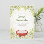 Annaprasan uitnodiging & Annaprashana ceremonie ka (Staand voorkant)