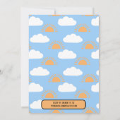 Annaprashan Bengali Eerste Rijst Blauwe Vlinder Kaart (Achterkant)