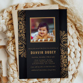 Annaprashan Black Gold First Rice Ceremony Kaart