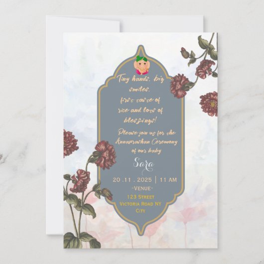 Annaprashan Ceremony Invitations  Kaart (Voorkant)