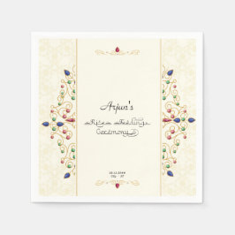 Annaprashan eerste rijst ceremonie foto welkom tek servet