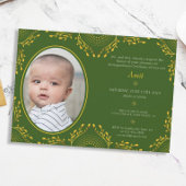 Annaprashan Eerste Rijst Ceremonie Groen Goud Foto Kaart