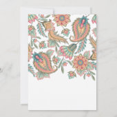 Annaprashan First Rice Ceremony Paisley Floral Kaart (Achterkant)