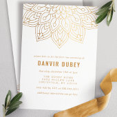 Annaprashan Goud Witte Mandala Eerste Rijst Ceremo Kaart