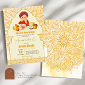 Annaprashan Indische Baby Boy Rijst Feeding Ceremo Kaart