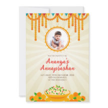 Annaprashana ceremonie uitnodigingen & Pasni uitno