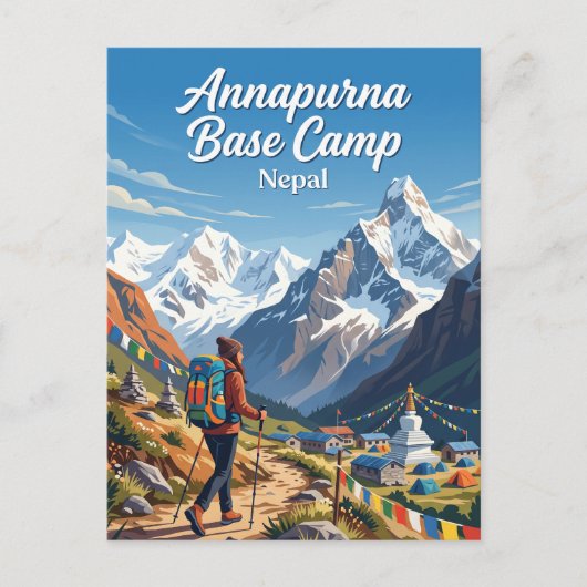 Annapurna Basiskamp Nepal Briefkaart (Voorkant)