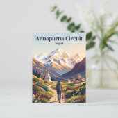 Annapurna Circuit Nepal Briefkaart (Staand voorkant)