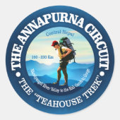 Annapurna Circuit Ronde Sticker (Voorkant)