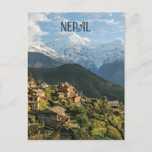 Annapurna Narchyang Nepal Briefkaart (Voorkant)