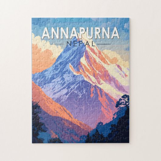 Annapurna Nepal Travel Art Vintage Legpuzzel (Verticaal)