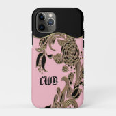 Annarose Elegant Chic Cool Pink Monogram Case-Mate iPhone Case (Achterkant)