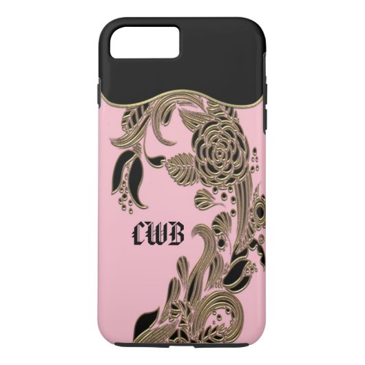 Annarose Elegante Chique Monogram Case-Mate iPhone Case (Achterkant)