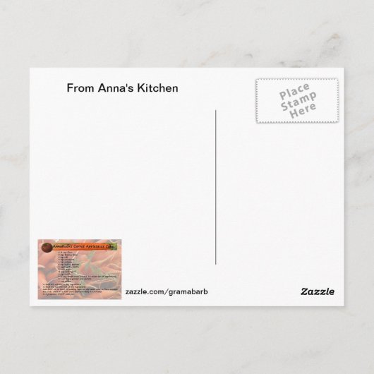 AnnaRuth's Cabbage Rolls Recipe Briefkaart (Achterkant)