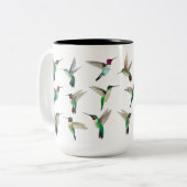 Anna's en Broad-tailed Hummingvogels Tweekleurige Koffiemok (Voorkant links)