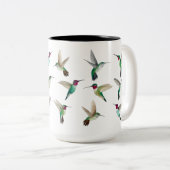 Anna's en Broad-tailed Hummingvogels Tweekleurige Koffiemok (Voorkant rechts)