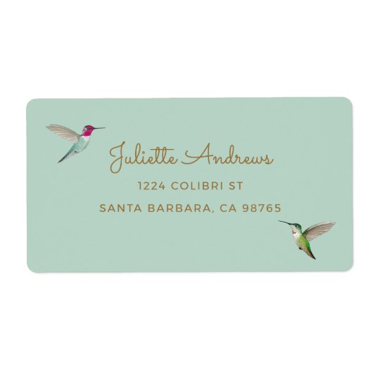 Anna's Hummingbird Address Label (Voorkant)