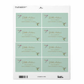 Anna's Hummingbird Address Label (Full Sheet)