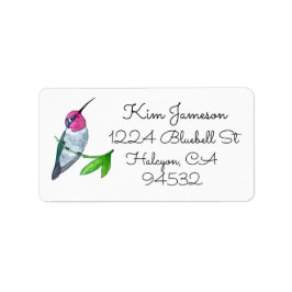 Anna's Hummingbird Address Label