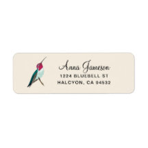 Anna's Hummingbird Address Label