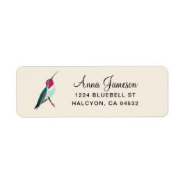 Anna's Hummingbird Address Label