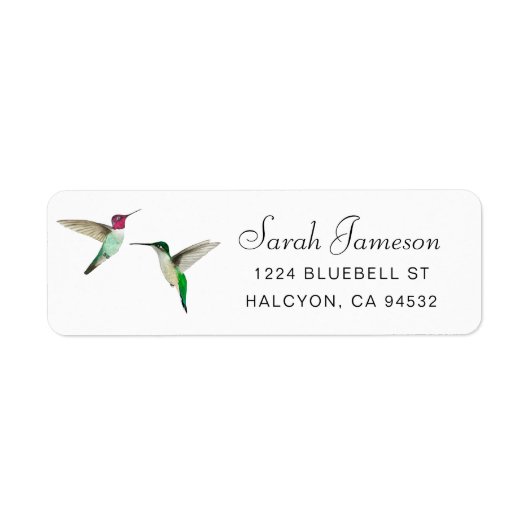 Anna's Hummingbird Address Label (Voorkant)