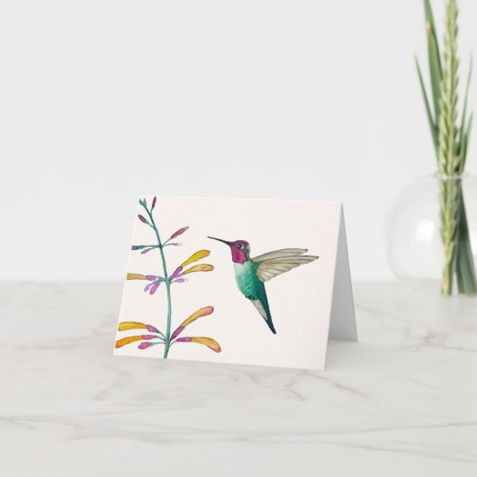 Anna's Hummingbird Bedankkaart (Voorkant)