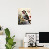 Anna's Hummingbird Bird Art Print Poster (Thuiskantoor)