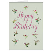 Anna's Hummingbird Birthday Card (Voorkant)
