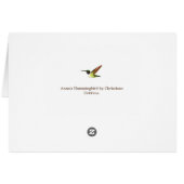 Anna's Hummingbird Birthday Kaart (Achterkant Horizontaal)