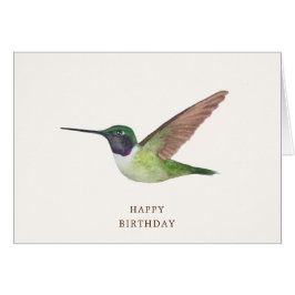 Anna's Hummingbird Birthday Kaart