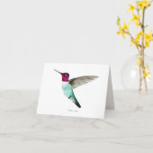 Anna's Hummingbird Card Kaart (Gele Bloem)
